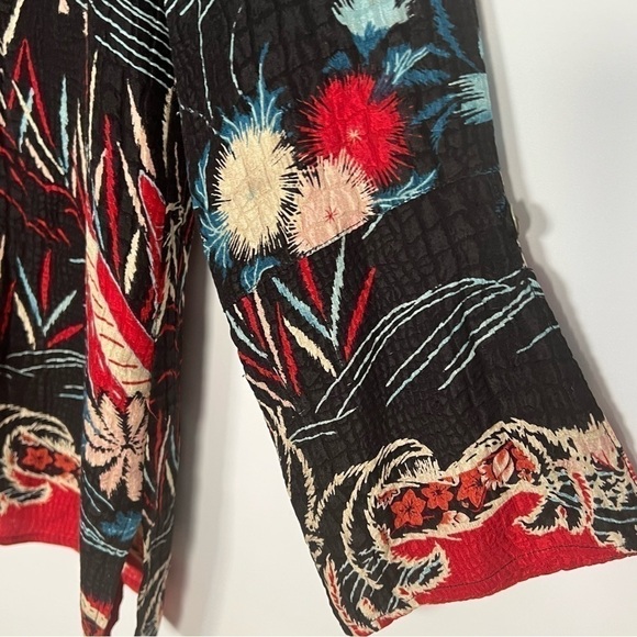 CITRON Silk Floral Button-Down Blouse XS - Picture 3 of 8